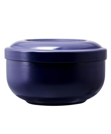 Bartse soap cream bowl men's beard rasi bowl soap foam cup traditional stainless steel washable multifunctional trimming foaming soap shell blue