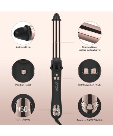 Prizm Professional 32MM Automatic Curling Iron - Nano Titanium Self-Curling Wand for Loose Waves | 11 Temp Settings Dual Voltage Anti-Frizz - Perfect for Travel - Buy Online on GoSupps.com