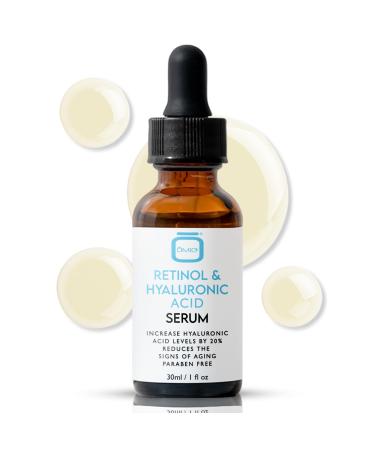 OMIC Retinol Serum for Face | 1 fl oz / 30 ml | Reduce Wrinkle Dark Circles Dark Spots Corrector | with Vitamin A Vitamin E and Hyaluronic Acid | Made in USA