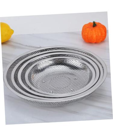 MAGICLULU 2 Pcs Drain Tray Canned Chicken Filter Fruit Tray Metal Drain Storage Tray Dense Hole Steamed Fish - Buy Online on GoSupps.com