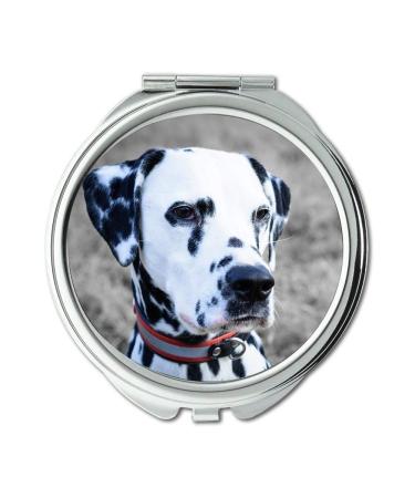 YENDOSTEEN Mirror Compact Mirror Dalmatians Dog Portrait Animal Pocket Mirror portable mirror