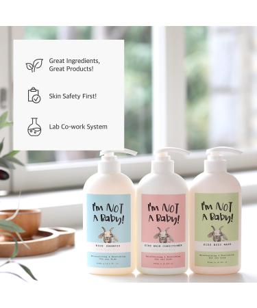 Kids Shower Gift Set | Plant-Based Shampoo Conditioner & Body Wash for Dry Sensitive Skin | Goat Milk | Allergen-Free & Cruelty-Free - Buy Online on GoSupps.com