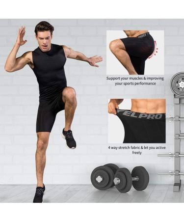 Compression Shorts Men with Pocket - Green Large | Workout Baselayer Short - Buy Online on GoSupps.com