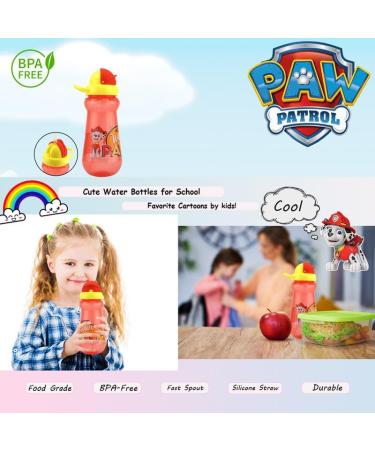 Hovuk 2Pcs Paw Patrol Marshall Printed Straw Sippers - BPA Free Water Bottles for Kids 6+ Months - Buy Online on GoSupps.com