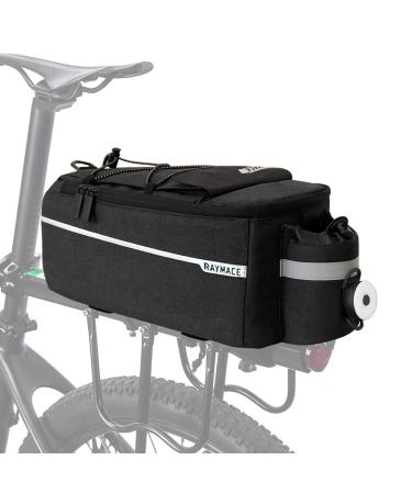 RAYMACE Bike Rear Rack Bag with Tail Light, Bike Truck Cooler Bag for Warm or Cold Items black