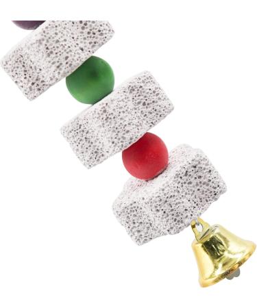 2 Pack Big Bird Kielzeugen - Parrot Beak Grind Calcium Stones with Bells | Cage Accessories & Toys for Budgies Nymphicus Hamsters & Chinchillas - Buy Online on GoSupps.com
