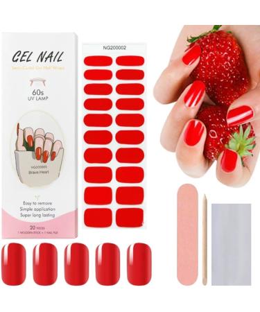 Zaubern gel4Home: Bright Red UV Nail Wraps & Foils - Semi-Cured Gel Nails for Stunning Manicures Worldwide - Buy Online on GoSupps.com