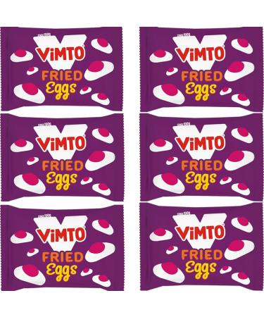 Vimto Fried Eggs Treat Bags 6 x 45g | Vimto flavoured gummies