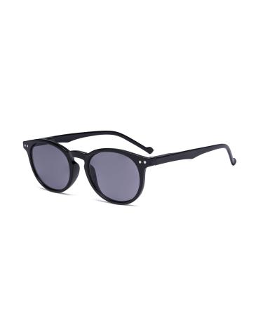 Eyekepper Oval Round Spring Hinges Reading Sunglasses Sun Readers +1.25 Gray Lens 1.25 Diopter