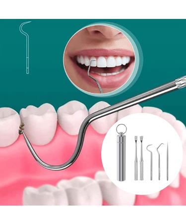 Luojuny Stainless Steel Tooth Picking Tool Set - Wear-Resistant Portable Oral Care for Daily Use - Buy Online on GoSupps.com
