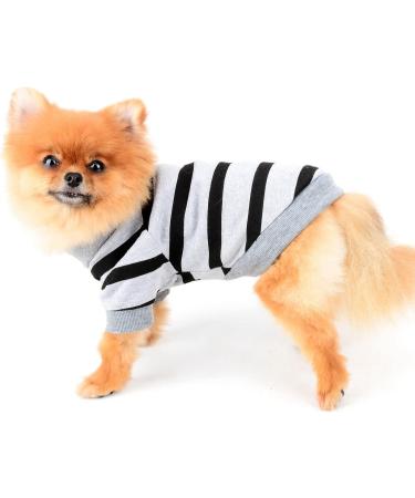 Paidful Striped Dog Shirt - breathable tank tops for Small & Medium Dogs | Cute Cat Vest with Red Heart | Summer Outdoor Wear for Puppies Chihuahuas & Yorkies - Buy Online on GoSupps.com