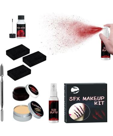  Uadme SFX Professional Makeup Kit Halloween Vampire Zombie Costume Artificial Blood Gel Wax for Scars Realistic Wounds Cuts Burns for Halloween Party - Buy Online on GoSupps.com