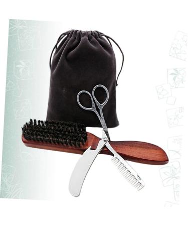 Doitool Men's Suit Care Set | Razor Sandalwood Beard Comb & Brush for Grooming | International Shipping - Buy Online on GoSupps.com