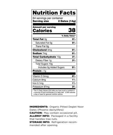 Organic Deglet Dates 2 lbs - Pitted Natural Sweetener | Terrasoul Superfoods - Buy Online on GoSupps.com