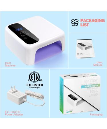 BETE Cordless 72W Rechargeable LED Nail Lamp with LCD Display - Wireless Nail Dryer for Gel Polish - Portable UV LED Nail Light with 4 Timer Settings - Professional White - Buy Online on GoSupps.com