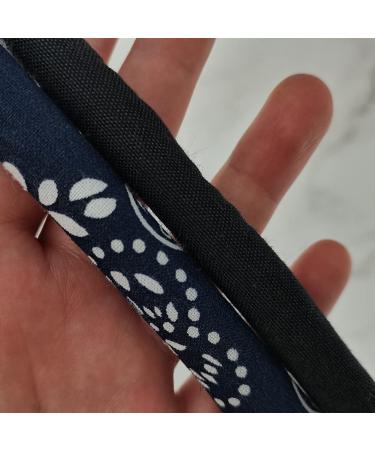 Dreadlocks Hair Ties Set - 2PCS Bendable Iron Wire Ponytail Holders for Dreads, Locs, Braids, Twists - 25inch Black & Bohemian Blue - For Men and Women - Buy Online on GoSupps.com