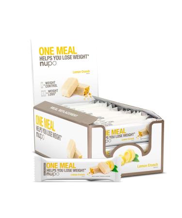 NUPO One Meal Bar Lemon Crunch I Tasty meal replacement bars for a balanced diet plan I Helps you lose weight I High in protein I 24 vitamins and minerals I 24 x 60g