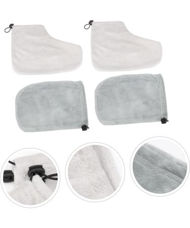 2paires Protection Thermique En Tissu Doux Pour Bain De Cire Usage Spa Et Domestique 28x20cm gris - Buy Online on GoSupps.com
