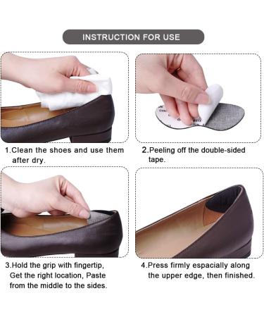 Dr. Foot Heel Grips - Self-Adhesive Cushion Inserts for Heel Pain & Blister Prevention in Apricot+Black - Men and Women - Buy Online on GoSupps.com