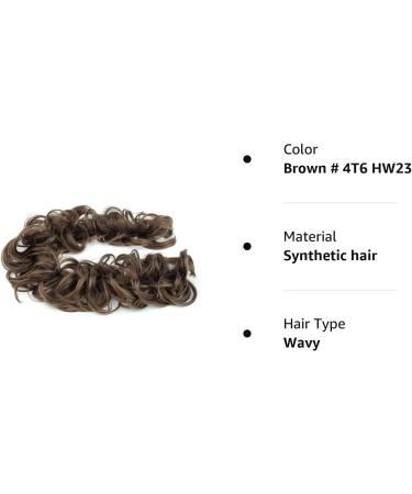 CAISHA XXL Brown Messy Bun Hairpiece - Bridal Updo Voluminous Curly Hairstyle #4T6 - Buy Online on GoSupps.com