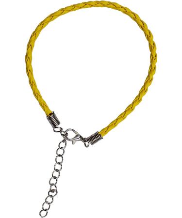 Lystaii 50pcs Multi Color Leather Bracelet Cords with Lobster Claw Clasp - DIY Jewelry Making Kit with 9.25inch Braided Ropes - Buy Online on GoSupps.com