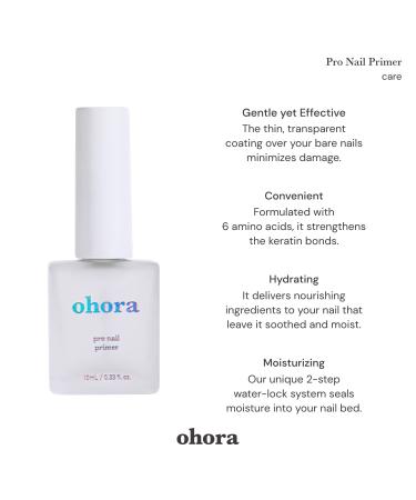 ohora Pro Nail Primer - Nourishing Protective Gel Base Coat with 6 Amino Acids - Buy Online on GoSupps.com