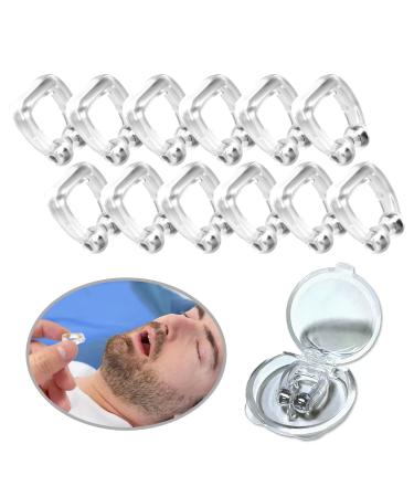 DAPIN Anti snoring Devices Snore Stopper Anti snoring Nose Clip 12-Pack Silicone Magnetic Anti-snoring Nose Clip Help Stop snoring Quiet and Peaceful Sleep