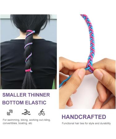 Spiral Hair Ties Braided Tangle Free Hair Ties Ponytail Holders Hair Bands Keep It Smooth And Not Messy for Surfing Diving Swimming Running Fitness 16inch - Buy Online on GoSupps.com
