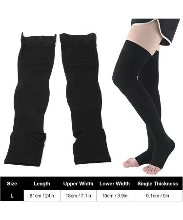 Toeless Compression Stockings - Skin-Friendly Elastic & Comfortable for All-Day Use (L) | International Shipping - Buy Online on GoSupps.com