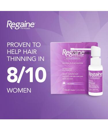 Regaine for Women Regular Strength Scalp Solution 60ml - 2% Minoxidil Hair Regrowth Treatment - Buy Online on GoSupps.com