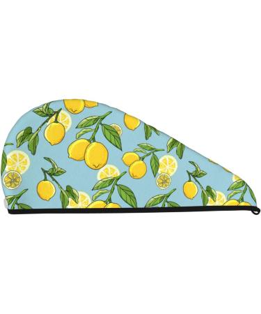 Shop Lemon Microfiber Hair Towel Soft Super Absorbent Coral Velvet Wrap for Long Curly & Thick Hair Quick Dry Hair Cap for Women - Buy Online on GoSupps.com