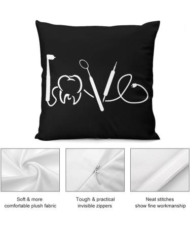 Dental Hygienist Love Dentist Novelty Pillow Case Bedding Pillowcase for Bedroom Couch Home Decoration 18 "x18 18 "x18 " - Buy Online on GoSupps.com