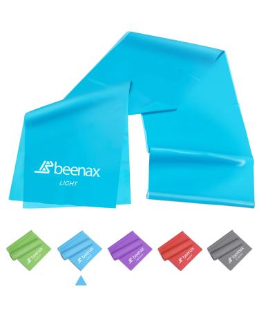 Beenax Resistance Bands - Exercise Bands to Build Muscle Flexibility Strength for Pilates Yoga Rehab Stretching Fitness Gym Physio Strength Training and Workout - Men & Women 2. Blue
