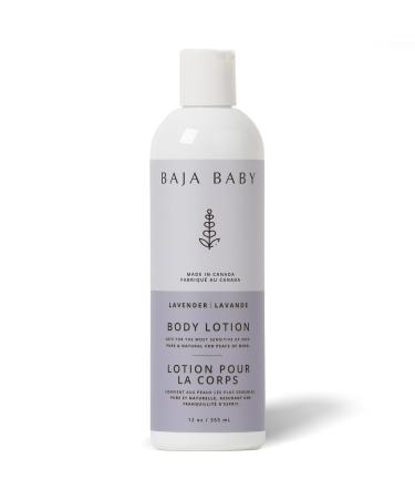 Baja Baby Organic Lavender Lotion - EWG Baby Lotion - All Natural Vegan Gluten Free Gentle Body Lotion With Essential Oils - Safe Calming Massage Lotion For Newborns - Gentle For Sensitive Skin