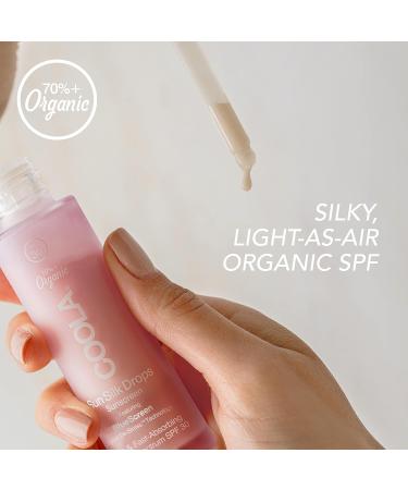 Coola Organic Sun Silk Drops with SPF 30 | 1 Fl Oz | Dermatologist Tested Sunscreen | Plant-Derived BlueScreen Technology - Buy Online on GoSupps.com