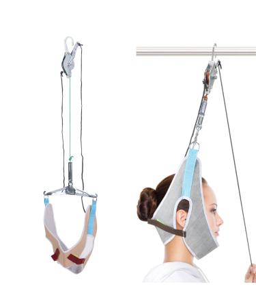 Neck hammock professional cervical spine traction device over door neck loop neck pain relief spinal decompression for home use physiotherapy aid