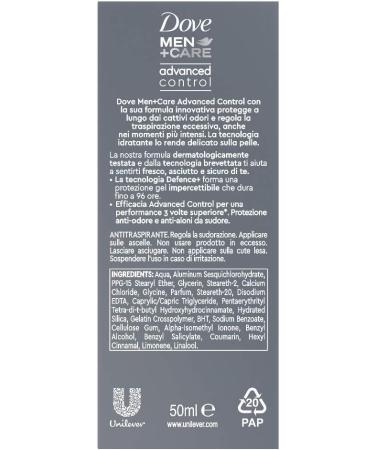 Dove M+C Advanced Control Stress Protection Deodorant Roll-on 50 ml - Buy Online on GoSupps.com