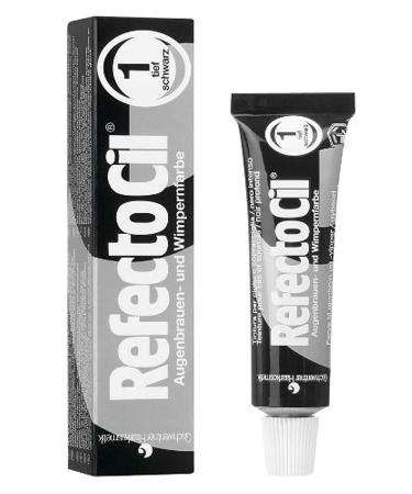 RefectoCil Cream Hair Dye (PURE BLACK) .5oz by RefectoCil Black 15 ml (Pack of 1)
