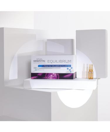 Ampoules with 12% collagen and elastin | Intensive moisturizing and anti-wrinkle serum | Antioxidant protection | Professional product Gerovital H3 Equilibrium 20 Ampoules x 2 ml - Buy Online on GoSupps.com