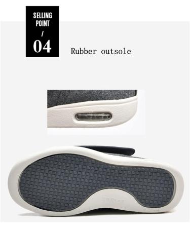 MisFun Diabetic Shoes for Men - Warm Wool Medical Shoes for Edema and Swollen Feet - Buy Online on GoSupps.com