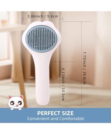 Jaswell Self-Cleaning Cat Brush for Shedding & Grooming | Slicker Brush for Cats & Dogs - Blue - Buy Online on GoSupps.com