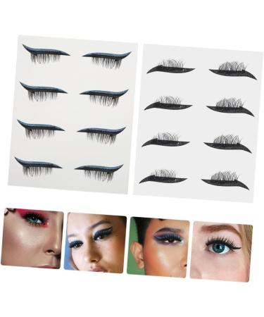FOMIYES 8 Pairs Glitter Eyeliner Stickers Waterproof Eyeliner Decals Shiny Eyeliner Sticker Decors Miss Chic 1 count (Pack of 1) As Shown - Buy Online on GoSupps.com