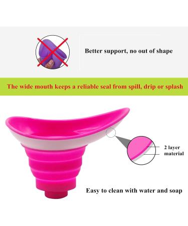 Portable Female Urinal Device | Stand to Pee | Emergency Funnel Urine Bags | Travel Pee Bag for Women, Men & Kids | Pink - Buy Online on GoSupps.com