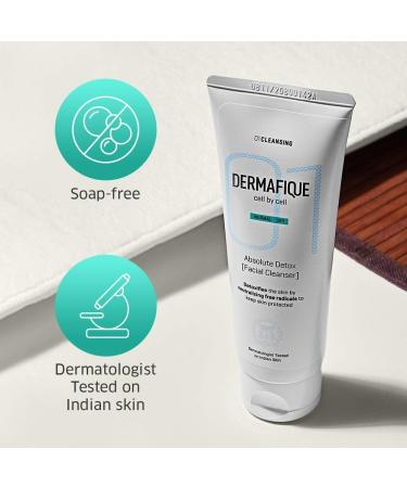 Derma.fique Absolute Detox Facial Cleanser 100ml | Enriched with Bio-Active Cellulose Beads & Vitamin E | International Shipping Available - Buy Online on GoSupps.com