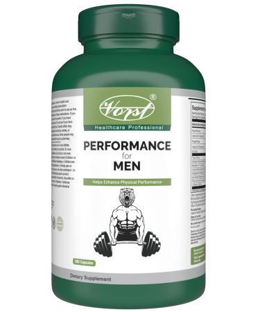 VORST Performance for Men 180 Capsules | Made With Tribulus Ginseng Maca Ginkgo Biloba Ashwagandha & Saw Palmetto | Pre Workout Supplement For Natural Stamina Booster Pills Caffeine Free Better Than Powder | 1 Bottle 180 count (Pack of 1)