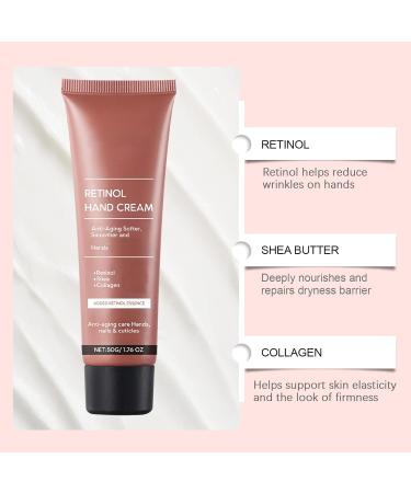 WRANBAO Retinol Antiaging hand cream firming antiaging hand lotion with collagen antiwrinkle cream for hands deeply hydrates and greasy nongreasy suitable for dry skin 5 pieces 5 pieces - Buy Online on GoSupps.com