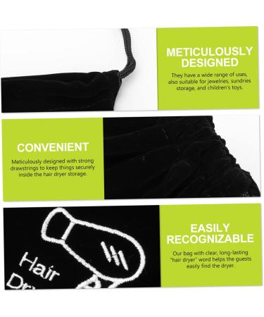 Gogogmee 2pcs Storage Bag Mini Suitcase Hair Dryer Storage Pouch Drawstring Closure Cover Flocking Cloth - Buy Online on GoSupps.com