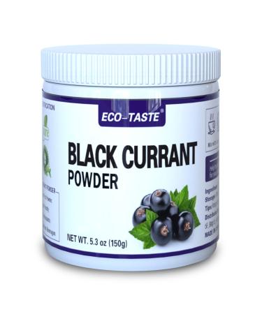 Black Currant Powder, 5.3 oz, 100% Whole Berry Powder, Rich in Vitamin C and Anthocyanin, No Gmo, No Additives