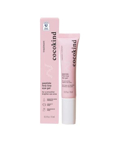Cocokind Peptide Eye Gel Lightweight and Hydrating Fine Line Treatment to Reduce Wrinkles Made for Sensitive Skin Fragrance Free Cruelty Free Vegan .5oz