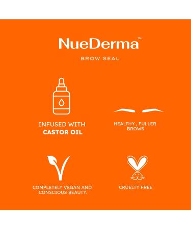 NueDerma Clear Eyebrow Gel with Castor Oil - Waterproof Brow Styling Wax for Feathered Brows - 1 OZ - Buy Online on GoSupps.com
